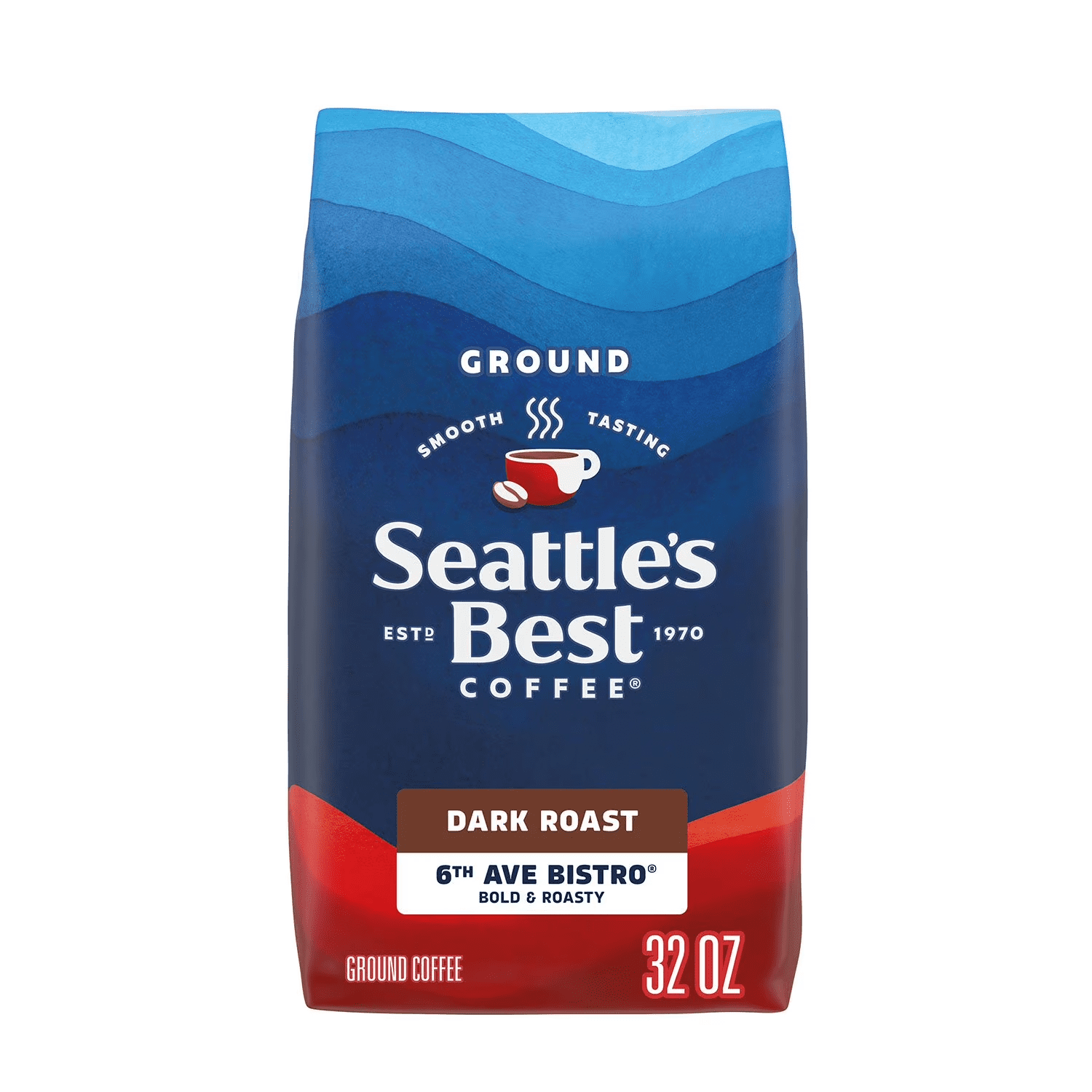 Seattle's Best Coffee 6Th Avenue Bistro Ground Coffee, Dark Roast, 32 Ounce Bag