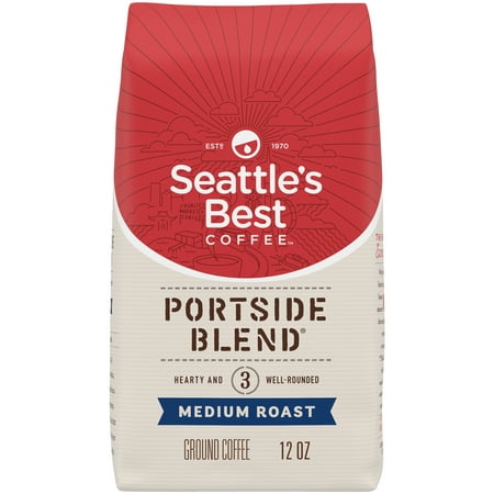 Seattle's Best Coffee Arabica Beans Portside Blend, Medium Roast, Ground Coffee, 12 oz