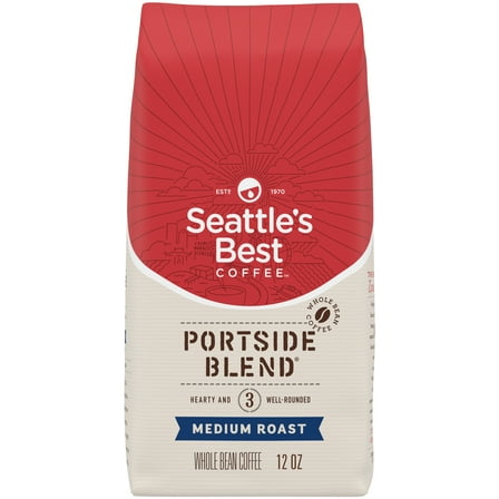 Seattle's Best Coffee Arabica Beans Portside Blend, Medium Roast, Whole Bean Coffee, 12 oz
