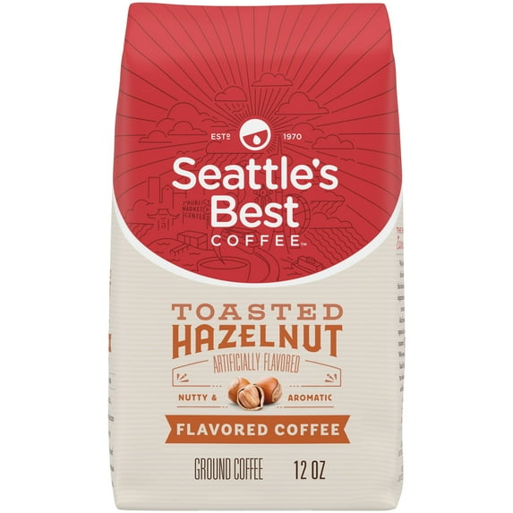 Seattle's Best Coffee Arabica Beans Toasted Hazelnut, Ground Coffee, 12 oz