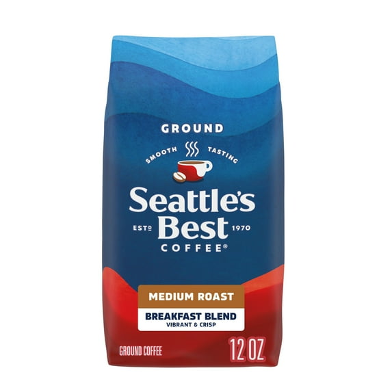 Seattle’s Best Coffee, Breakfast Blend, Medium Roast, Ground Coffee, 100% Arabica, 12 oz