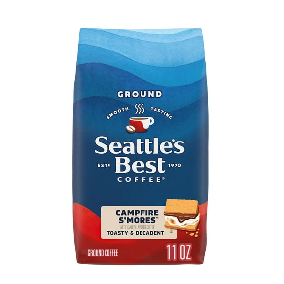 Seattles Best Coffee, Campfire S'mores, Flavored Roast Ground Coffee, 100% Arabica, 11 oz