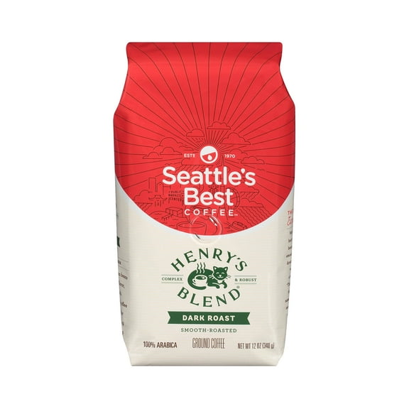 Seattle's Best Coffee Henry's Blend Dark Roast Ground, 12 oz (Pack of 2) 24 Ounces total
