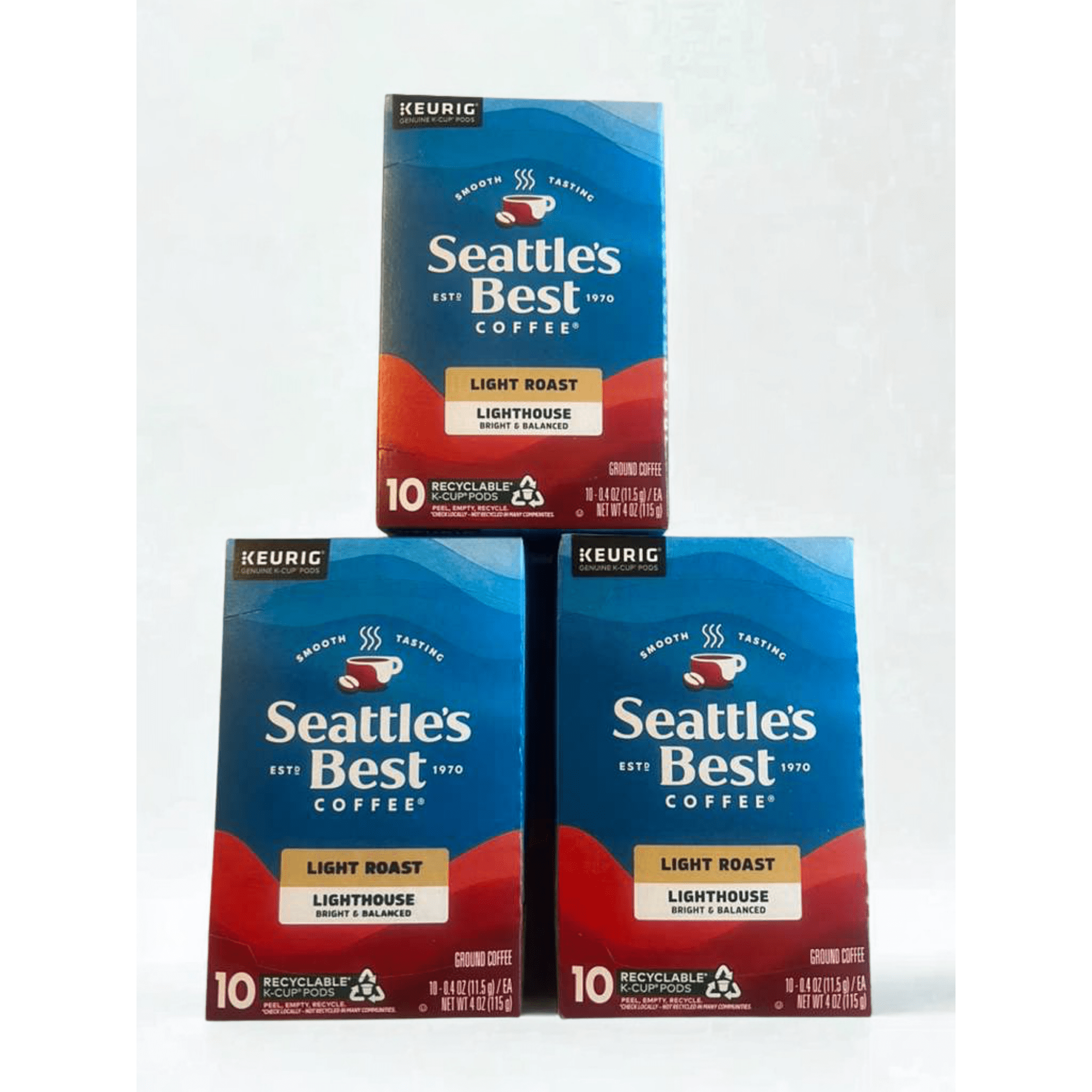 Seattle’s Best Coffee Lighthouse Light Roast K-Cup Pods, 30 Count – Recyclable, Bright & Balanced Single-Serve Cups for Keurig Brewers