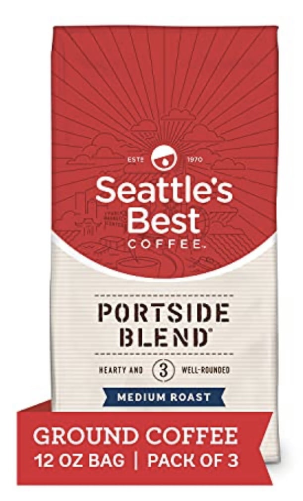 Seattle's Best Coffee Portside Blend Medium Roast Ground Coffee | 12 Ounce Bags (Pack of 3)
