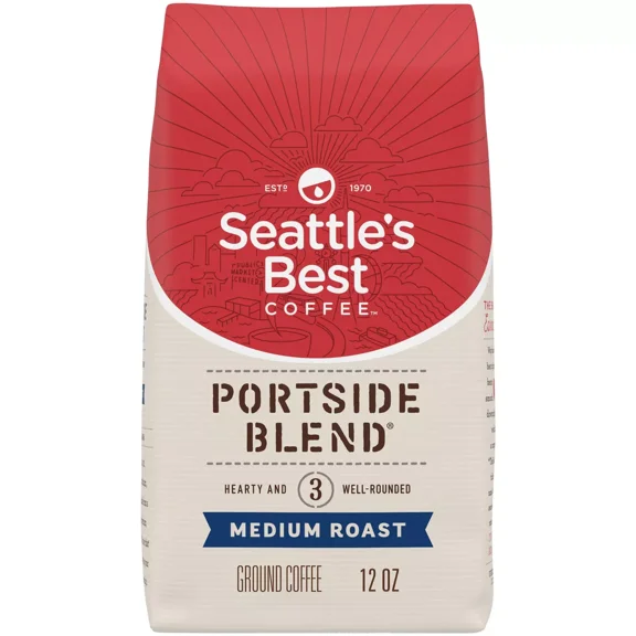 Arabica Beans Portside Blend, Medium Roast, Ground Coffee, 12 oz