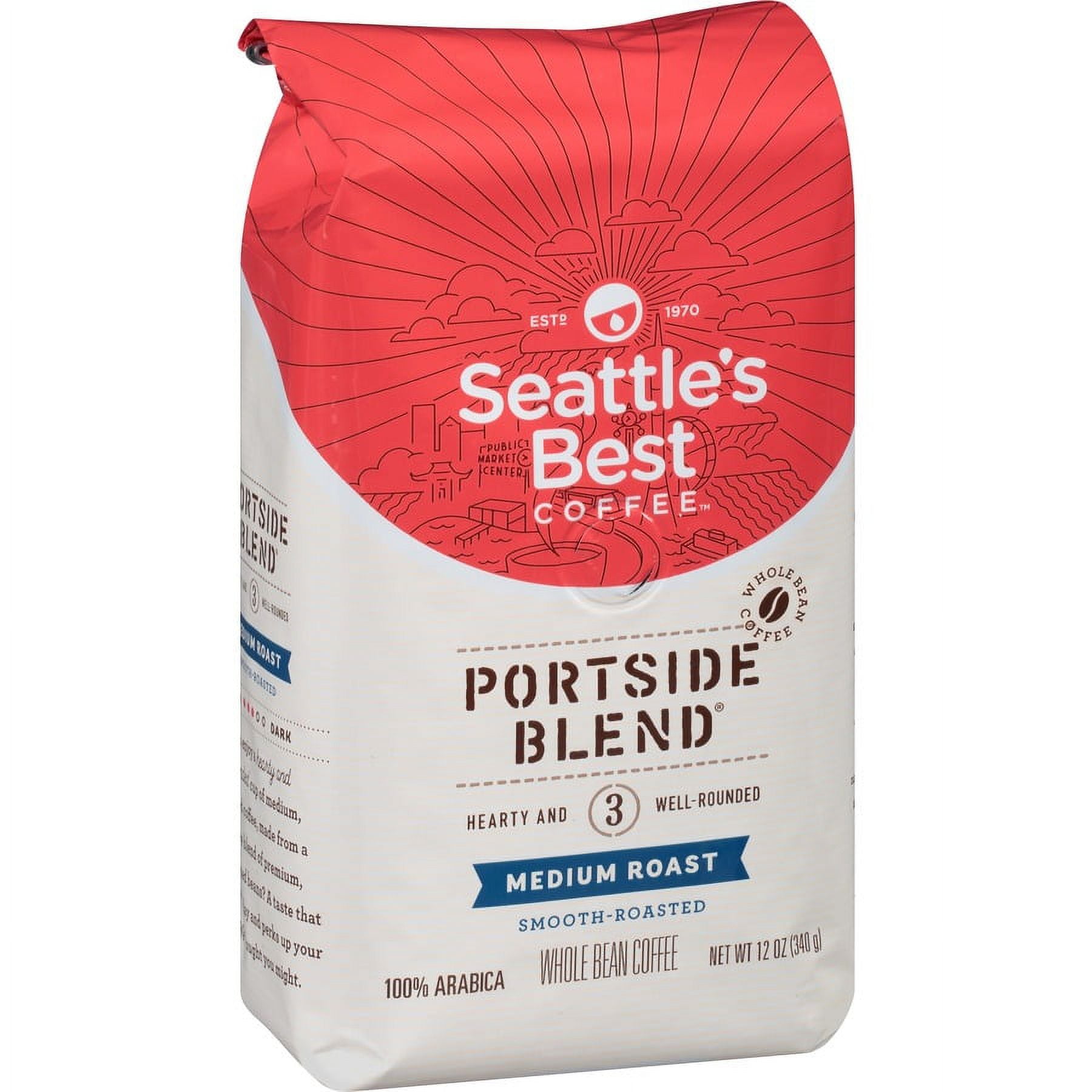 Seattle's Best Coffee Portside Whole Bean Coffee - Vanilla - Vanilla - Smooth - 12 oz - 1 Each | Bundle of 5
