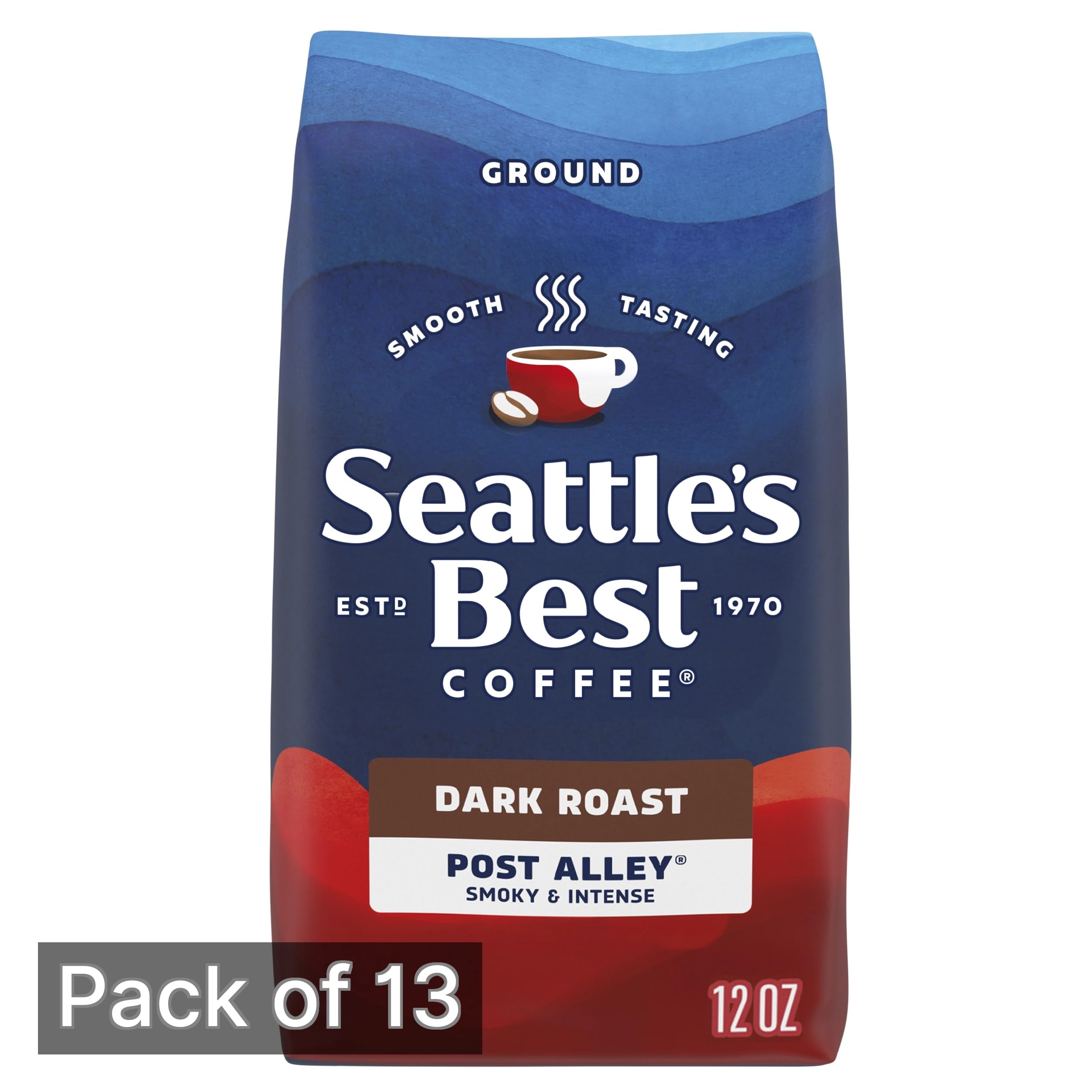 Seattle's Best Coffee, Post Alley Blend, Dark Roast Ground Coffee 12 oz ...