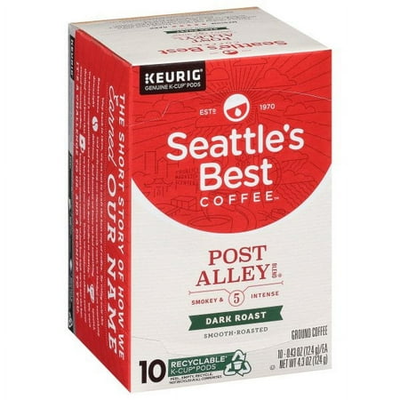 Seattle's Best Coffee Post Alley Blend Dark Roast Single Cup Coffee for Keurig Brewers, 10 Count