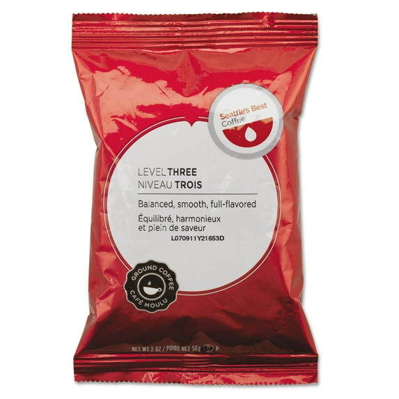 Seattle's Best Premeasured Coffee Packs, Signature-Level 3, 2 oz Packet, 18/Box
