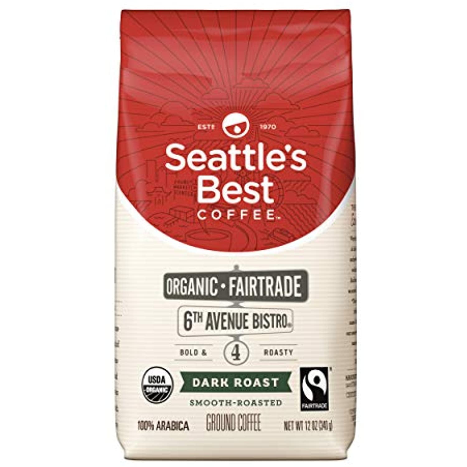 Seattles Best Coffee 6Th Avenue Bistro Fair Trade Organic Dark Roast