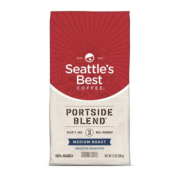 Seattles Best Coffee Portside Blend (Previously Signature Blend No. 3) Medium Roast Ground Coffee, 12-Ounce Bag, 6 Count