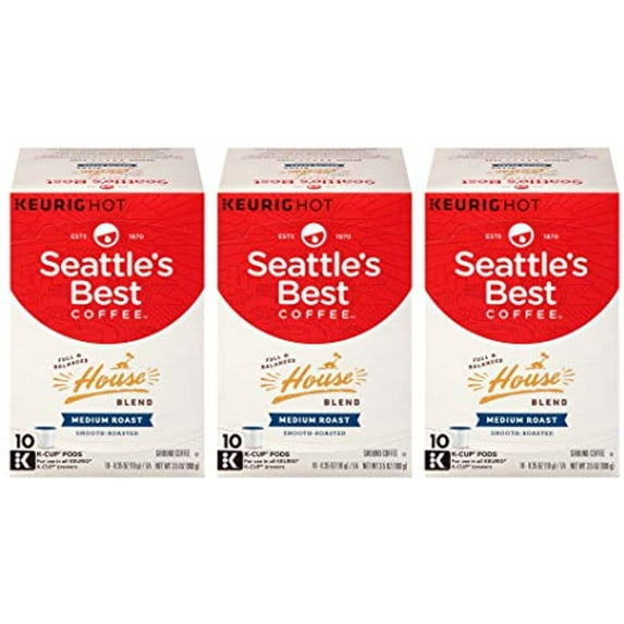 Seattles Best, Single Serve K-Cup Coffee, 3.5Oz Box (Pack Of 3) (Choose Flavors Below) (House Blend)