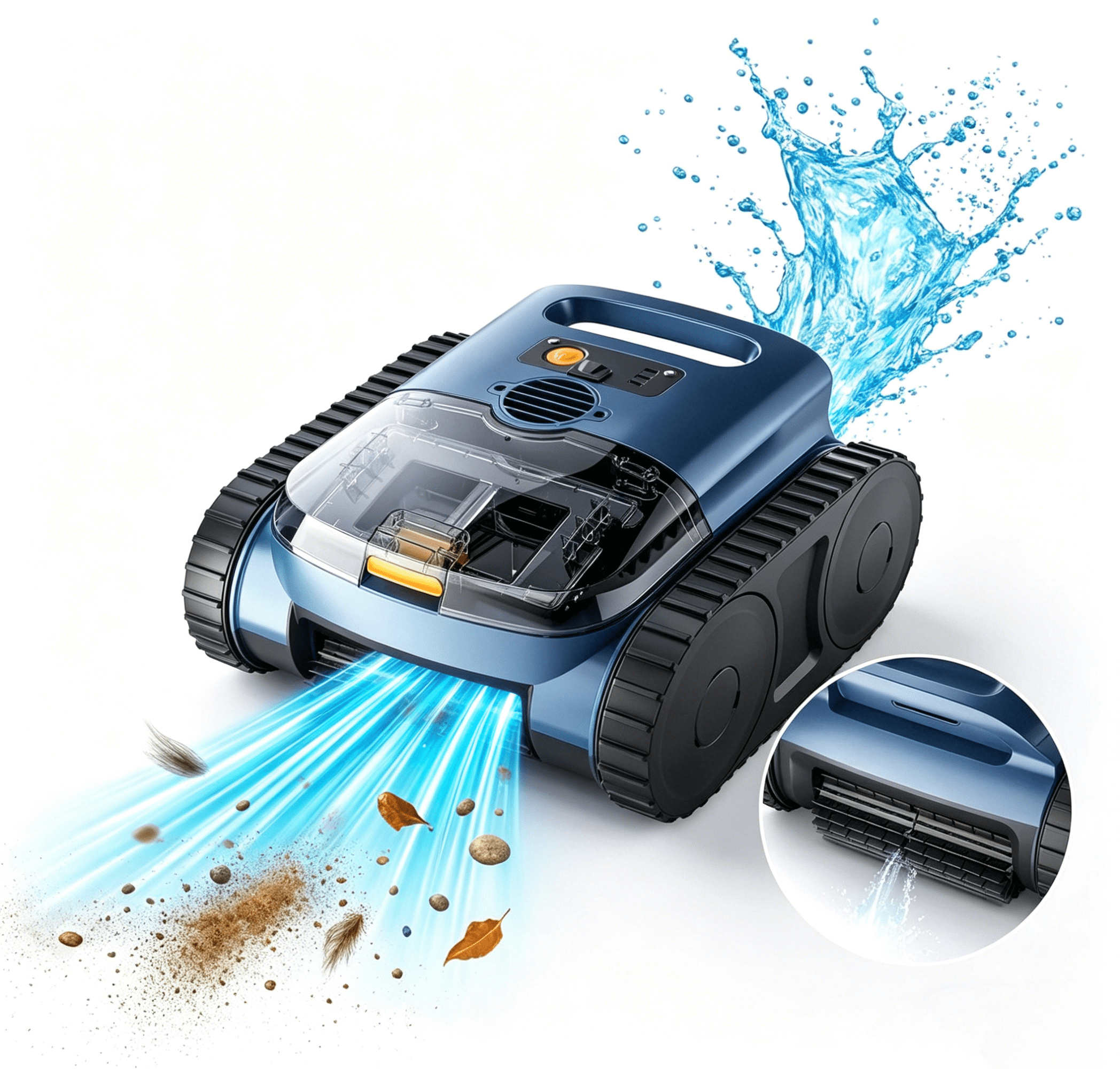 Seauto Cordless Robotic Pool Cleaner – Sonar Navigation, Auto Path Planning, Tangle-Free Design, Wall Climbing & Energy Efficient Cleaning for In-Ground and Above-Ground Pools