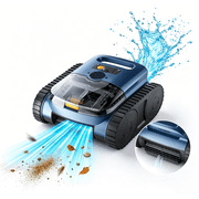 Seauto Cordless Robotic Pool Cleaner   Sonar Navigation, Auto Path Planning, Tangle-Free Design, Wall Climbing & Energy Efficient Cleaning for In-Ground and Above-Ground Pools