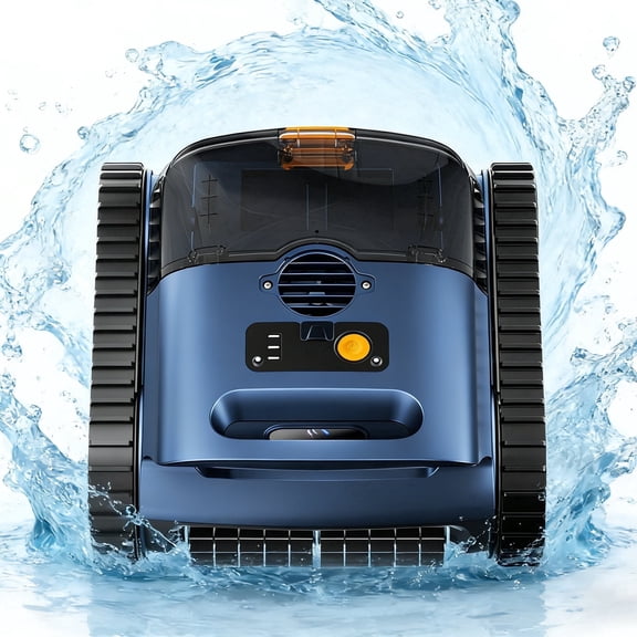 Seauto SAT25 Cordless Robotic Pool Vacuum Cleaner, 180W 4800 GPH, Sonar Navigation, Wall Climbing, IP68 Waterproof, 150 Mins Runtime for Inground & Above Ground Pools Up to 2150 sq.ft