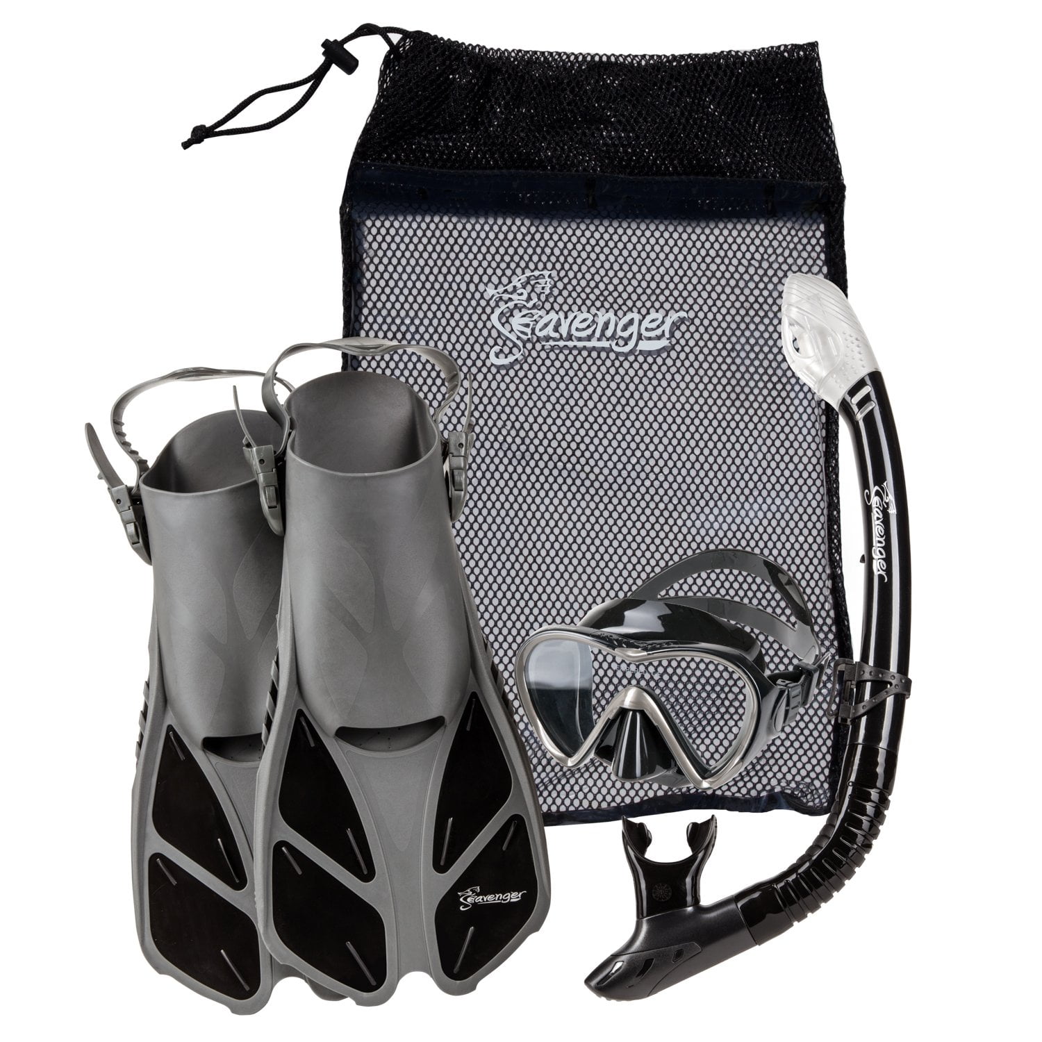 Seavenger Aviator Diving Kit/Snorkeling Set | Kids and Adults (Black ...