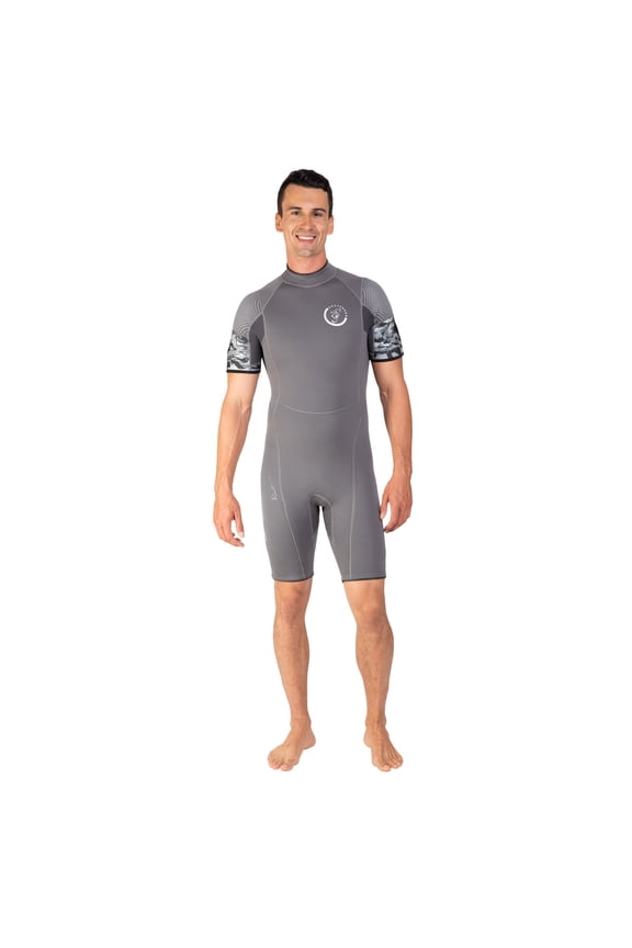 Explorer 3mm Neoprene Shorty Wetsuit (Camo, Men's Medium)