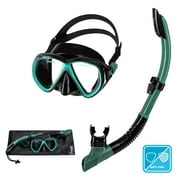 Seavenger Hanalei Anti-Fog Mask, Quick-Dry Bag and Soft Flex Snorkel Set (Seafoam Green)