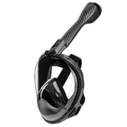 Seavenger Nautilus Full Face Snorkel Mask with New Breathing System (Carbon Fiber, S/M)