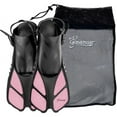 thumbnail image 1 of Seavenger Torpedo Swim Fins | Travel Size | Snorkeling Flippers With Mesh Bag For Women, Men And Kids (Bubblegum Pink, S/M), 1 of 7