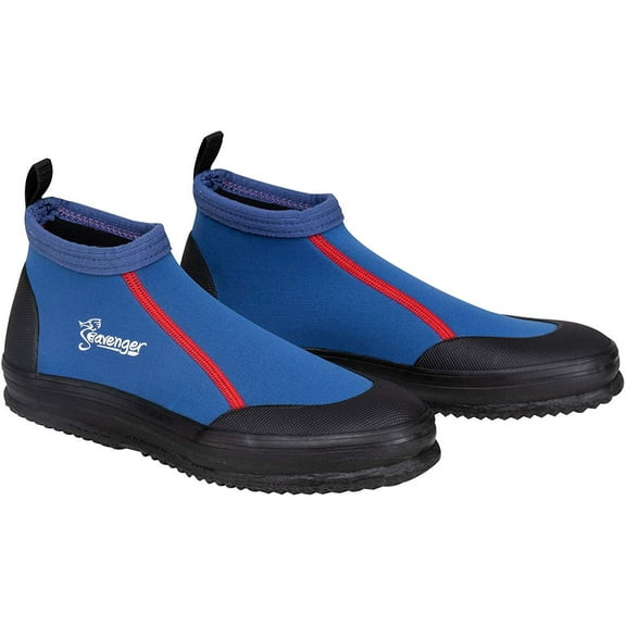 Seavenger Tortuga 3mm Ankle Scuba Diving Boots (Navy/Red, 4)