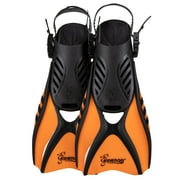 Seavenger Voyager Snorkeling Fins / Flippers (Orange, Small)