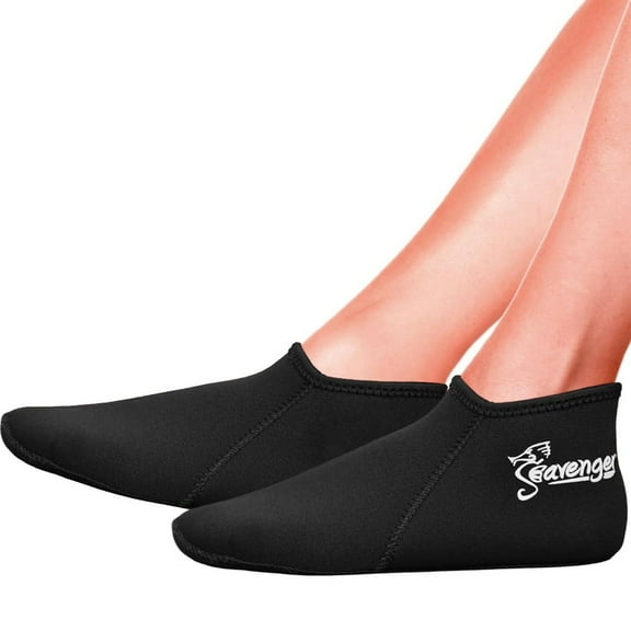 Seavenger Zephyr 3mm Neoprene Dive Socks (Black, 4X-Small)