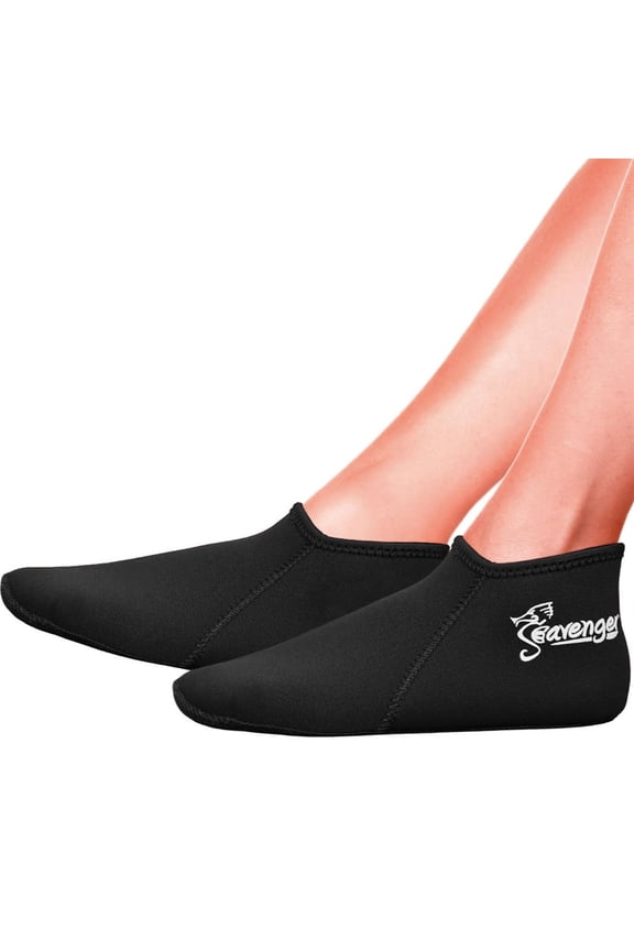 Zephyr 3mm Neoprene Dive Socks (Black, 4X-Small)