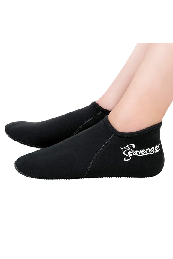 Zephyr 3mm Neoprene Dive Socks (Black, Large)