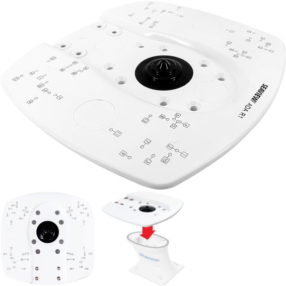 Seaview Modular Top Plate ADA-R1 for Marine GPS Accessories, White, Durable Marine-Grade Plastic, Compatible with Seaview Mounts