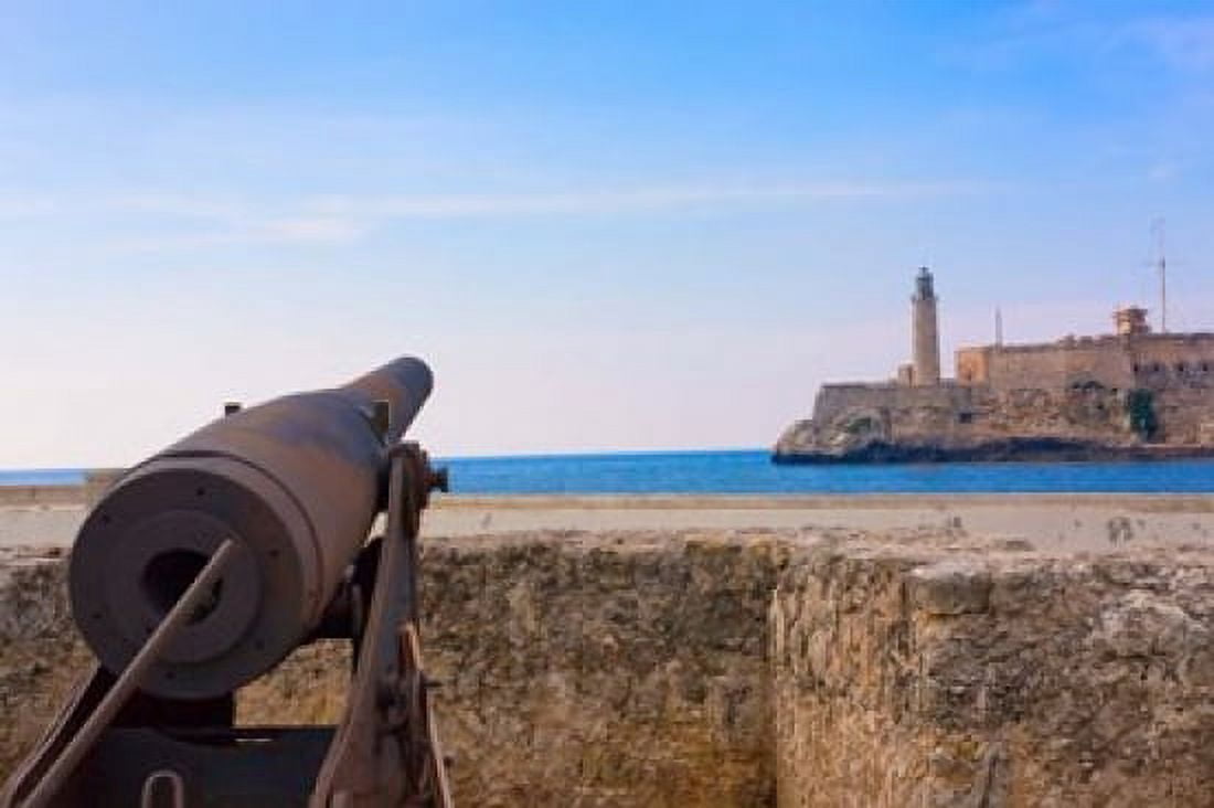 Seawall El Morro Fort Fortification Havana UNESCO World Heritage site Cuba Canvas Art - Keren Su DanitaDelimont (38 x 25)