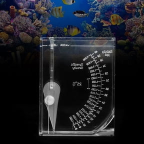 Seawater Salt Meter Aquarium Salinity Measuring Device for Coral Fish Tank Aquaculture Square Shape Direct Reading Hydrometer 8.66 x 5.12 x 0.79 inches-