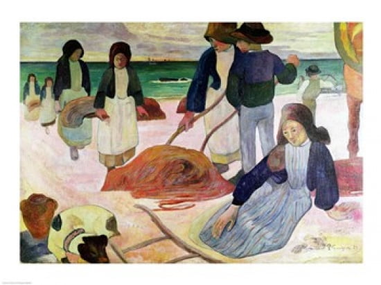 Seaweed Gatherers 1889 Canvas Art - Paul Gauguin (24 x 18)