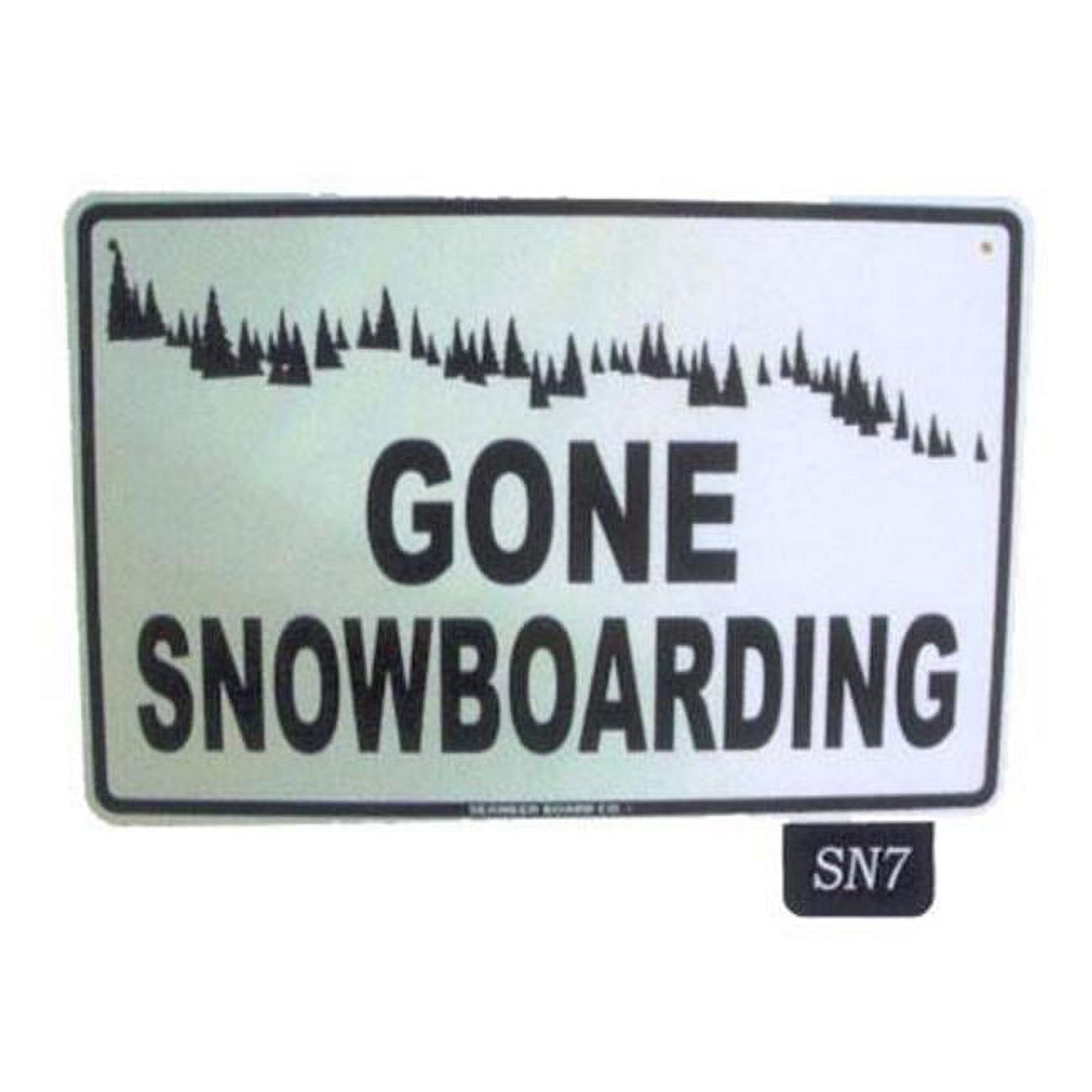 Seaweed Surf Co SN7 12X18 Aluminum Sign Gone Snowboarding - image 1 of 1