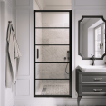 thumbnail image 1 of Seawin Axio Horizon Pivot Shower Door 31.25 - 32 in. W x 72 in. H Matte Black Hardware 5/16 inch (8 mm) Thick Clear Horizon Glass Matte Black, 1 of 10