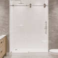 thumbnail image 1 of Seawin Cosmo 68 - 72 x 77 inches Frameless Sliding Shower Door 3/8 in. (10 mm) Clear Tempered Glass with NanoShield Coating Polished Stainless, 1 of 11
