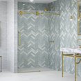 thumbnail image 1 of Seawin Cosmo 68 - 72 x 77 inches Frameless Sliding Shower Door 3/8 in. (10 mm) Clear Tempered Glass with NanoShield Coating Satin Gold, 1 of 10