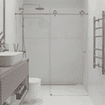 thumbnail image 1 of Seawin Crystal Sliding Shower Door 56 - 60 in. W x 78 in. H Brushed Stainless Hardware 3/8 inch (10 mm) Thick Clear Glass Brushed Stainless, 1 of 11