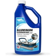 Seaworks Professional Boat Aluminum and Pontoon Cleaner and Brightener - Restores Aluminum, Jon Boats and Canoes, Quart