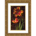 thumbnail image 1 of Seba, John 10x14 Gold Ornate Wood Framed with Double Matting Museum Art Print Titled - Decorative Tulips II, 1 of 4