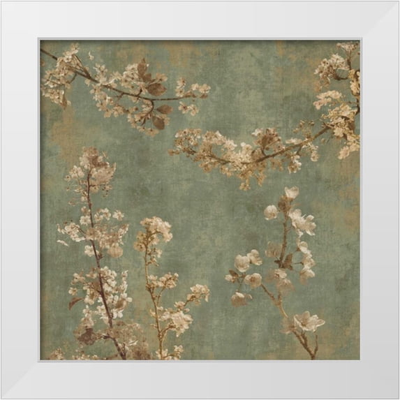 Seba, John 12x12 White Modern Wood Framed Museum Art Print Titled - Morning Blossom I