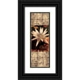 thumbnail image 1 of Seba, John 13x32 Black Ornate Wood Framed with Double Matting Museum Art Print Titled - Waterlily Panel I, 1 of 4
