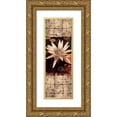 thumbnail image 1 of Seba, John 13x32 Gold Ornate Wood Framed with Double Matting Museum Art Print Titled - Waterlily Panel I, 1 of 4