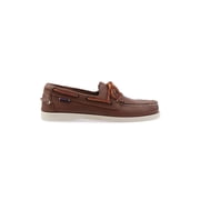 Sebago Brown Leather Loafers Grey Mens