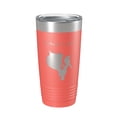 thumbnail image 1 of Sebago Lake Map Tumbler Travel Mug Insulated Laser Engraved Coffee Cup Maine 20 oz Coral, 1 of 1