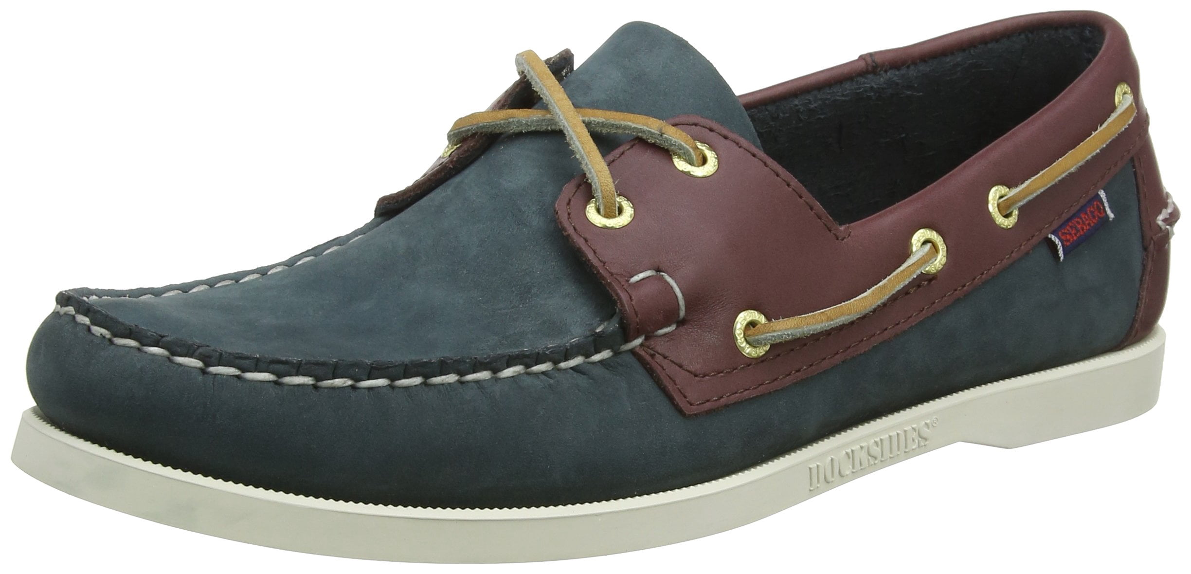 Sebago Spinnaker boat shoes navy leather men’s size 10 (12) Original SEBAGO DOCKSIDES Spinnaker Boat Shoes 5M Brown Blue  main image 4