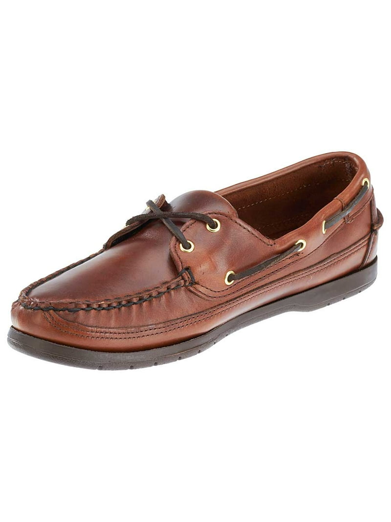 Sebago Mens Schooner Boat Shoes in Brown Oiled Waxy