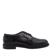 Sebago Polished Leather Mens Flat Shoes Black Mens
