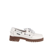 Sebago White Ranger Tale Leather Loafers White Womens